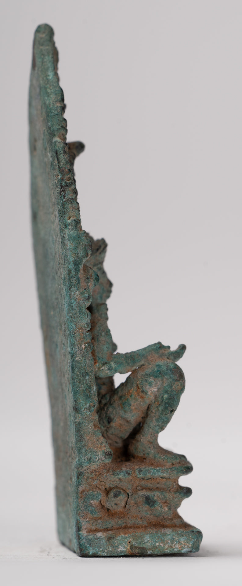 Vishnu Statue - Antique Baphuon Style Stone Seated Khmer Vishnu Statue - 7.5cm / 3"