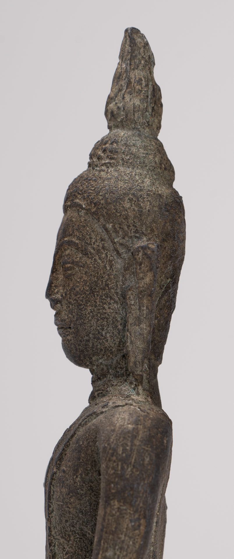 Buddha Statue - Antique Ayutthaya Style Seated Enlightenment Buddha Statue - 12.5cm/5"