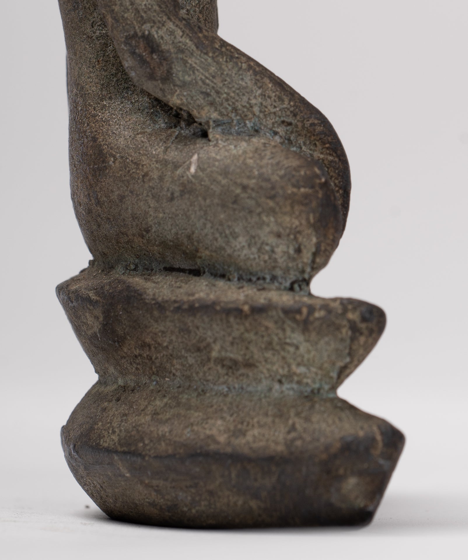 Buddha Statue - Antique Ayutthaya Style Seated Enlightenment Buddha Statue - 12.5cm/5"