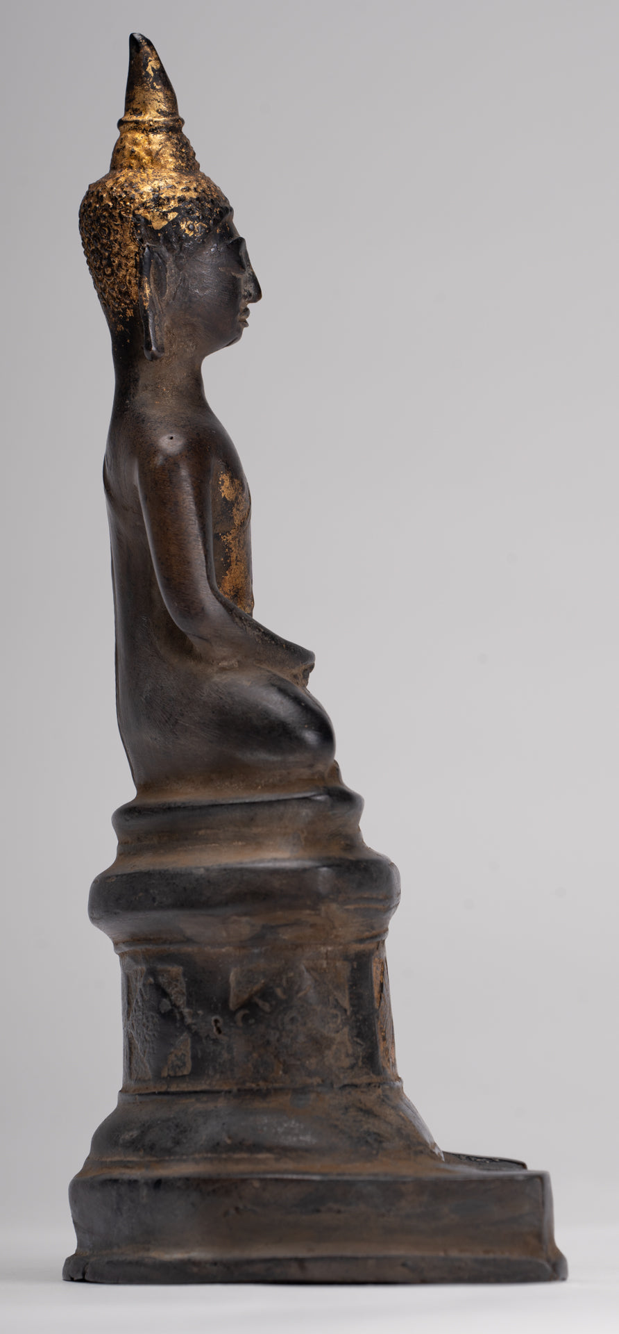 Buddha Statue - Large Antique Laos Style Meditation Buddha Statue - 21cm/8"