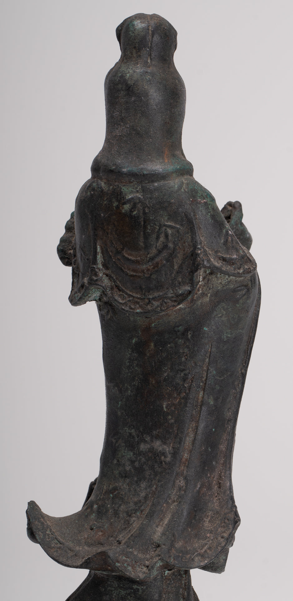 Antique Chinese Style Bronze Bodhisattvas Kwan Yin or Guanyin Statue - 26cm/10"