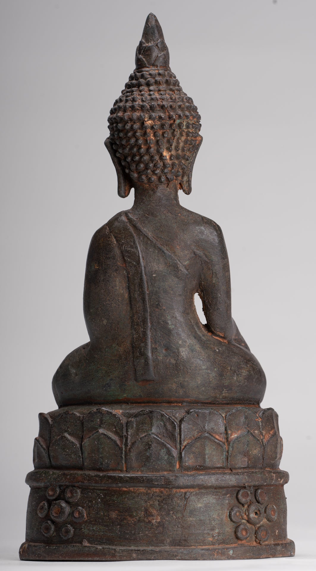 Buddha Statue - Antique Laos Style Enlightenment Buddha Statue - 27cm/11"