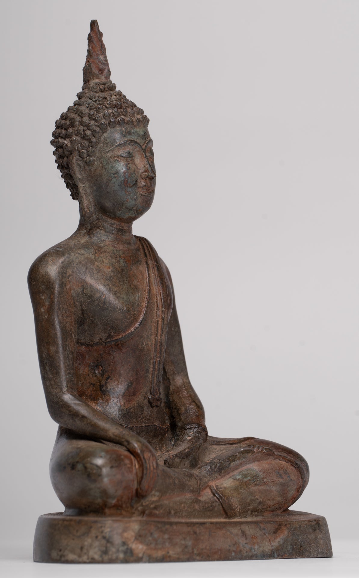 Buddha Statue - Antique Sukhothai Style Thai Enlightenment Buddha Statue - 18cm/7"