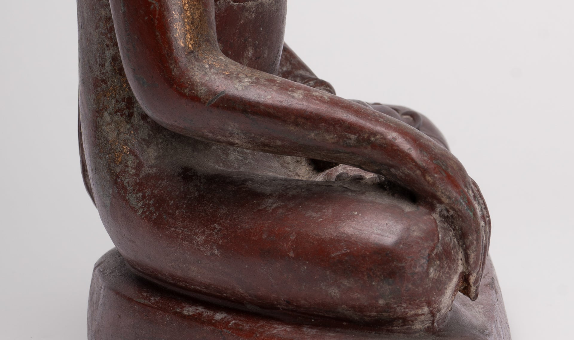 Buddha Statue - Antique Thai Style Bronze Chiang Saen Enlightenment Buddha Statue - 41cm/16"