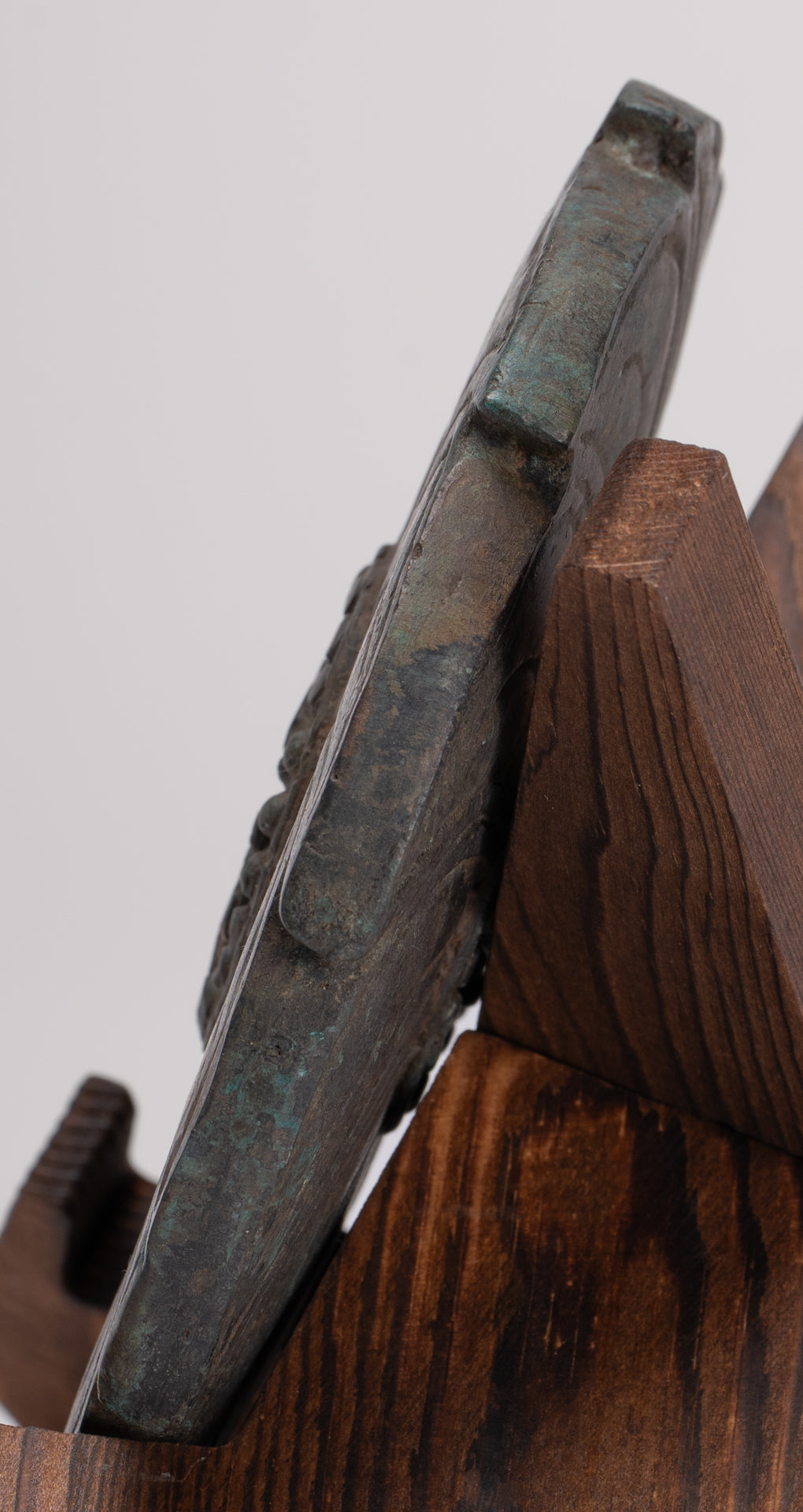 Discus - Antique Khmer Style Bronze Vishnu Discus or Chakra - 15cm/6"