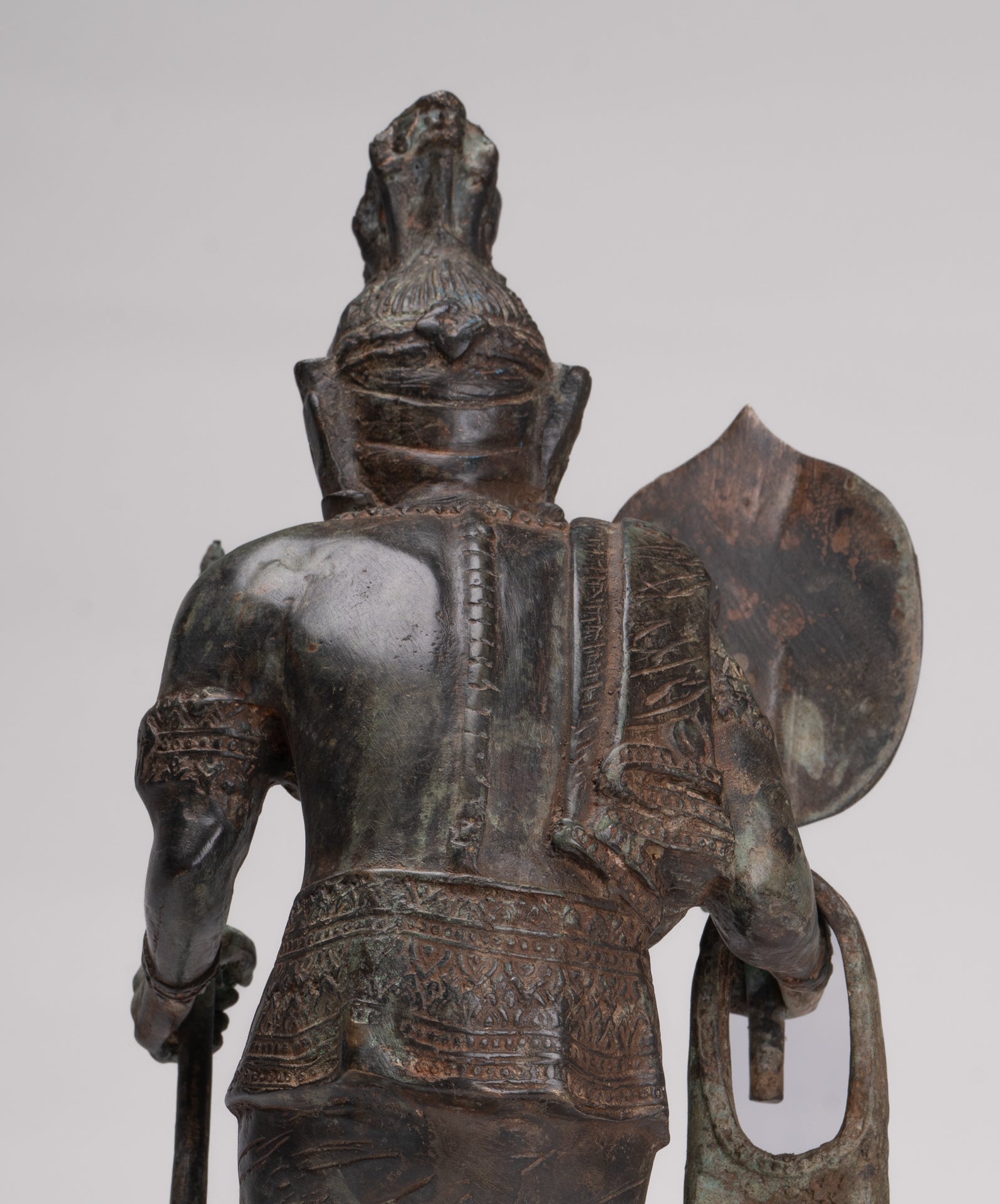 Rishi Statue - Antique Thai Style Seated Bronze Rishi or Wise Man - 36cm/14"