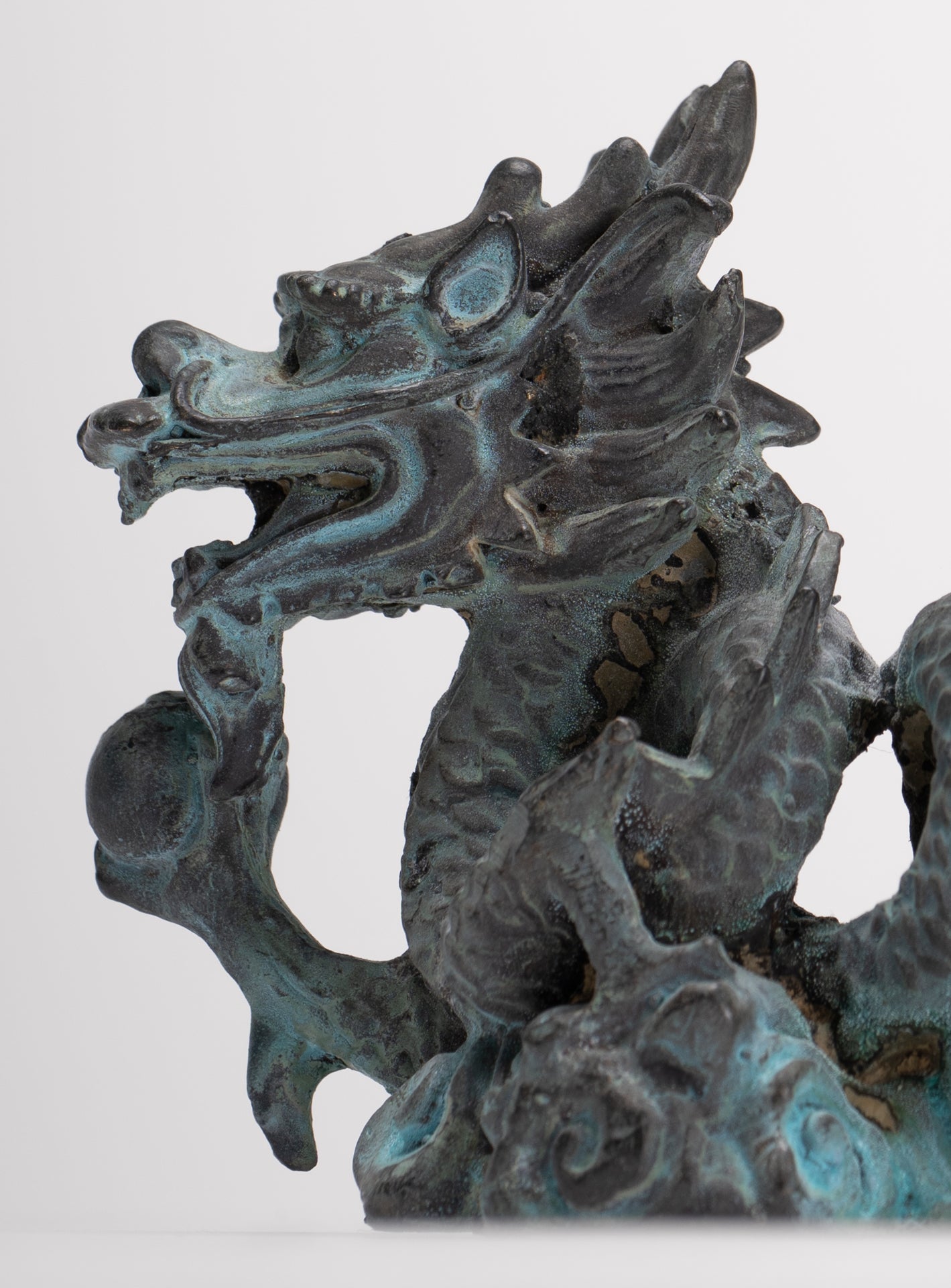 Antique Chinese Style Bronze Dragon Statue - 12.5cm/5"
