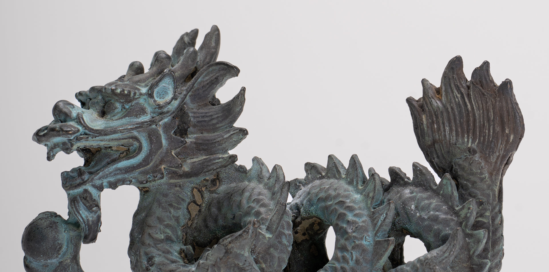 Antique Chinese Style Bronze Dragon Statue - 12.5cm/5"