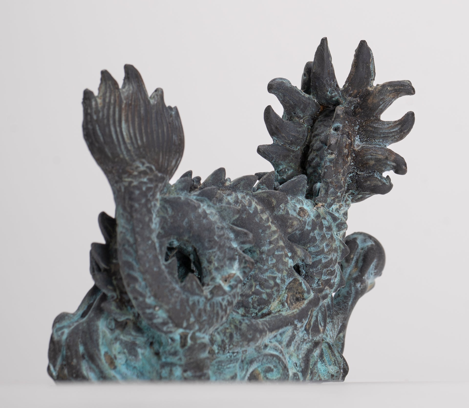 Antique Chinese Style Bronze Dragon Statue - 12.5cm/5"