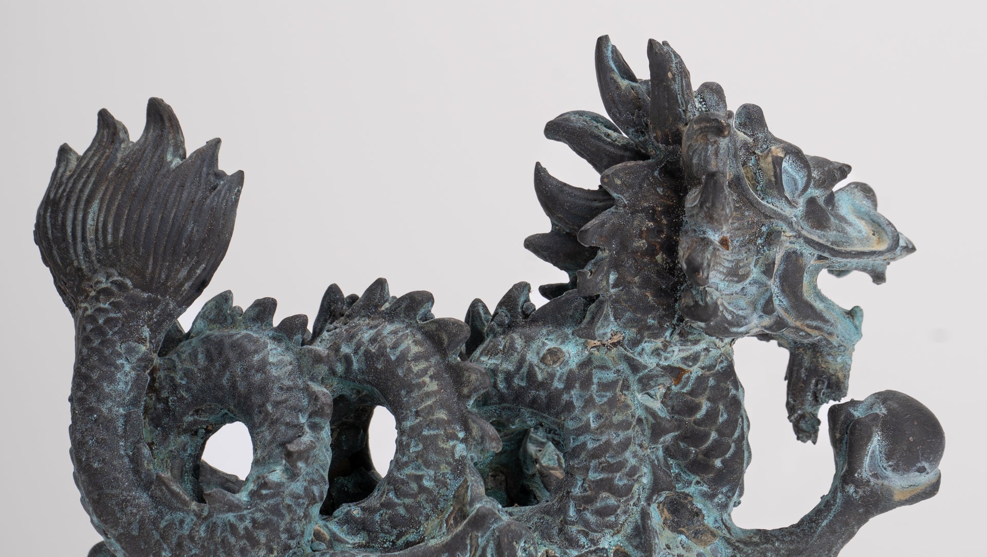 Antique Chinese Style Bronze Dragon Statue - 12.5cm/5"