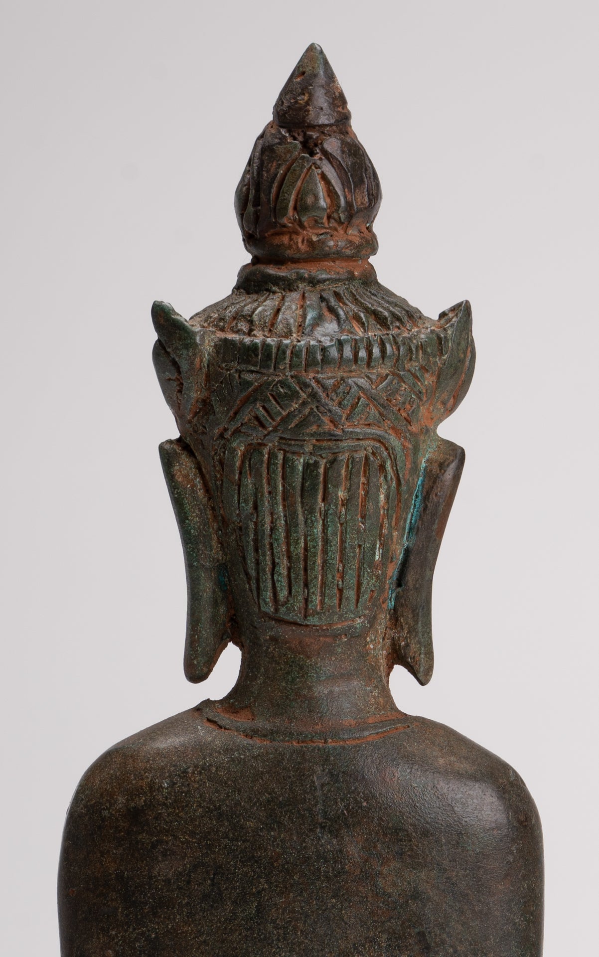 Buddha Statue - Seated Antique Laos Style Meditation Buddha Statue - 26cm/10"