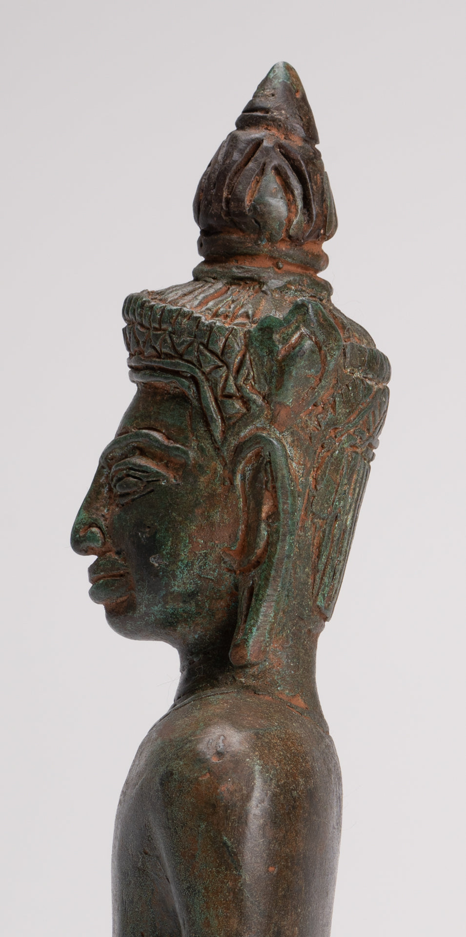 Buddha Statue - Seated Antique Laos Style Meditation Buddha Statue - 26cm/10"