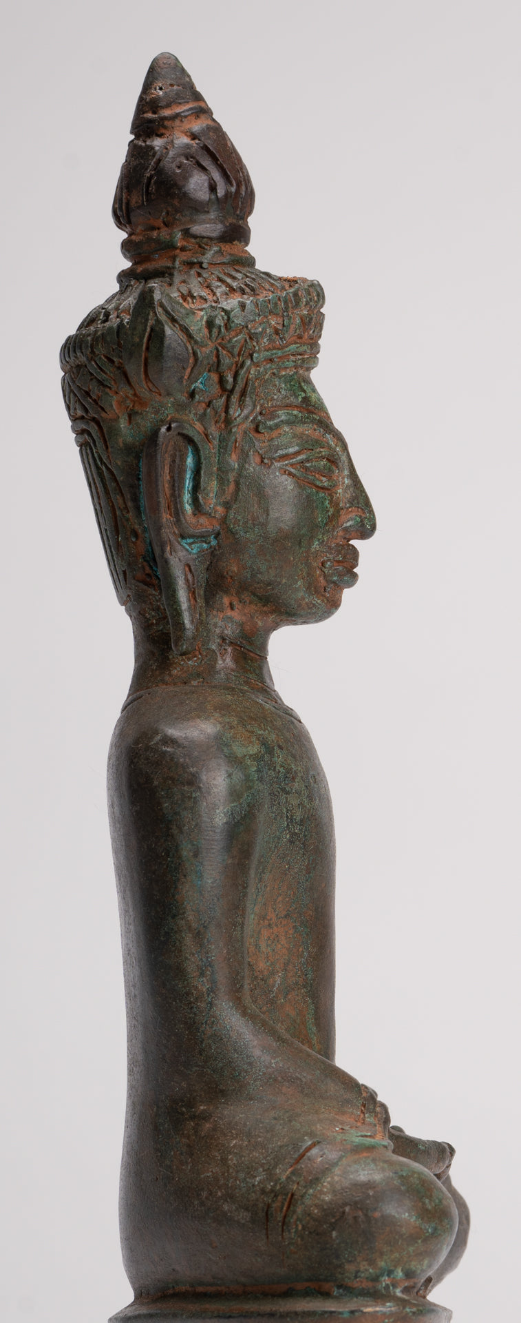 Buddha Statue - Seated Antique Laos Style Meditation Buddha Statue - 26cm/10"