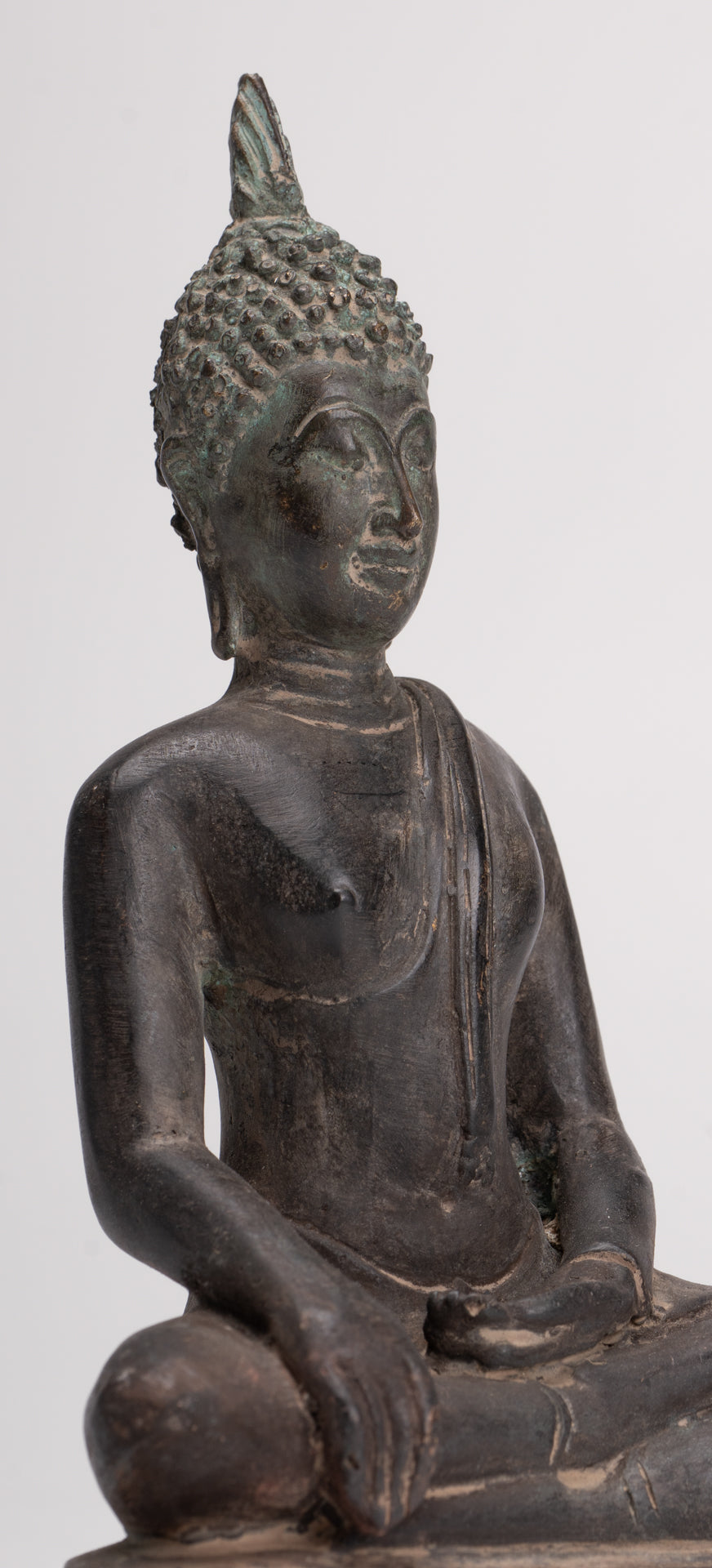 Buddha Statue - Antique Sukhothai Style Thai Enlightenment Buddha Statue - 17cm/7"
