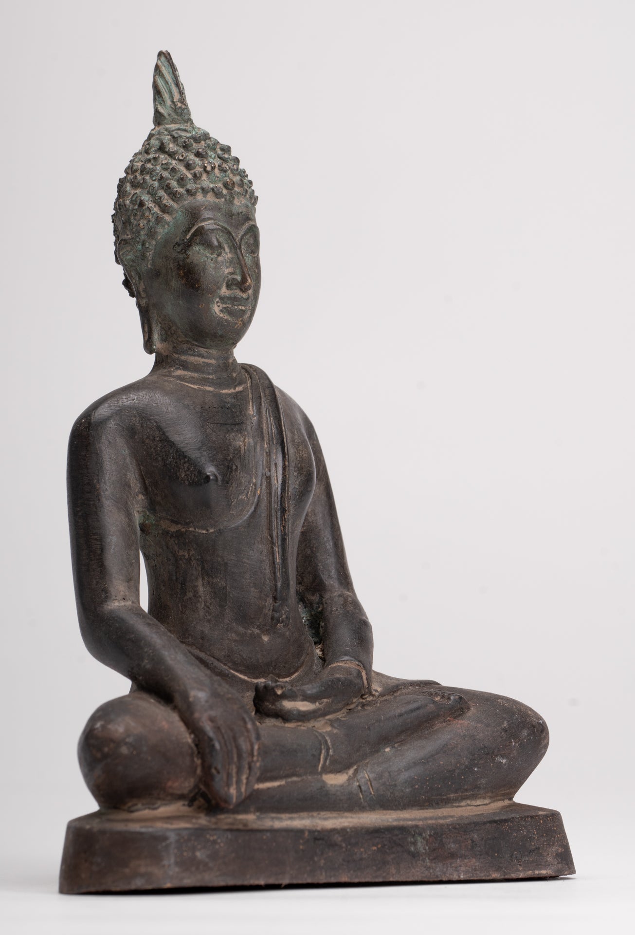 Buddha Statue - Antique Sukhothai Style Thai Enlightenment Buddha Statue - 17cm/7"