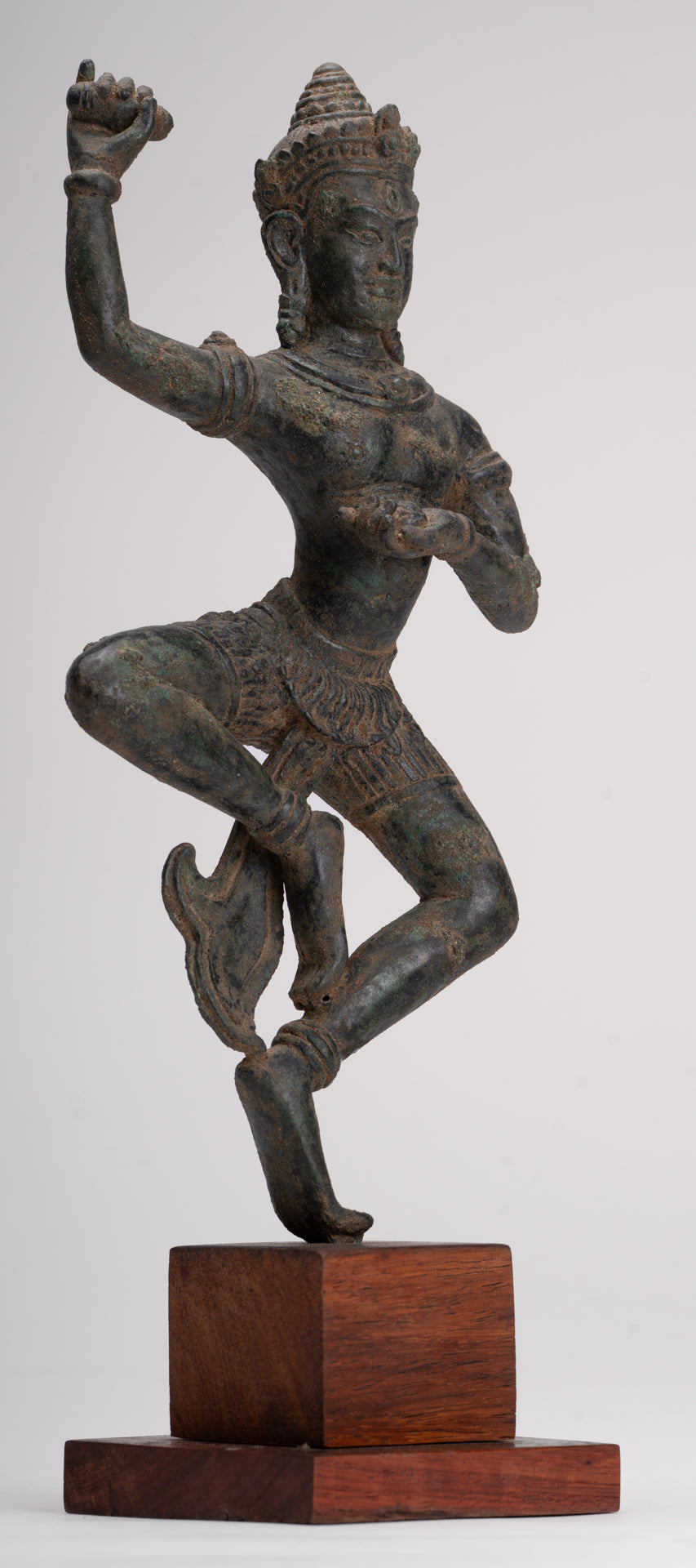 Antique Khmer Style Angkor Wat Bronze Dancing Apsara or Angel - 29cm/12"