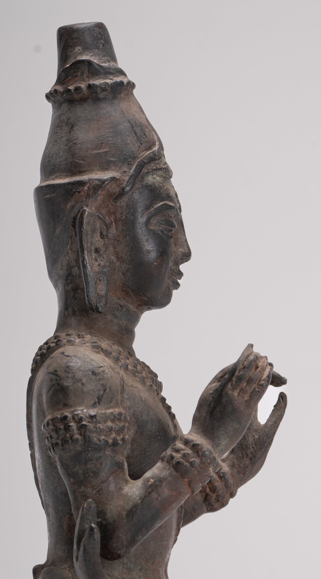 Antique Buddha Statue - Seated Antique Thai Hermit / Wise Man Statue - 29cm/12"