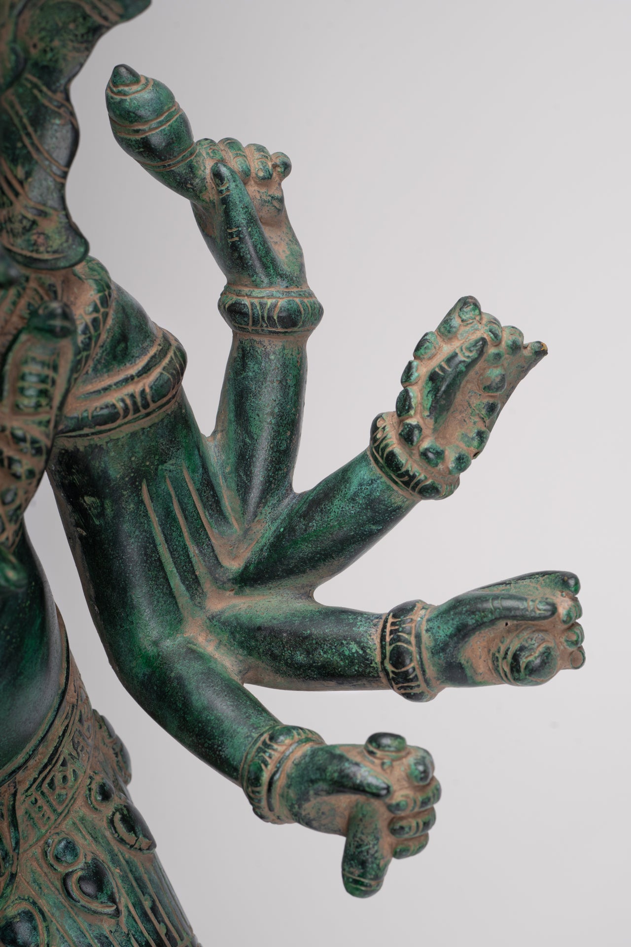 Ganesha Statue - Antique Khmer Style Bronze Dancing Ganesh Statue - 50cm/20"