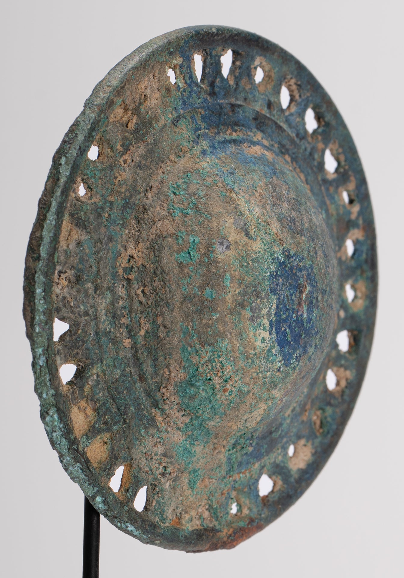 Antique Khmer Style Mounted Bronze Mandala Belt Buckle - 16cm/6"