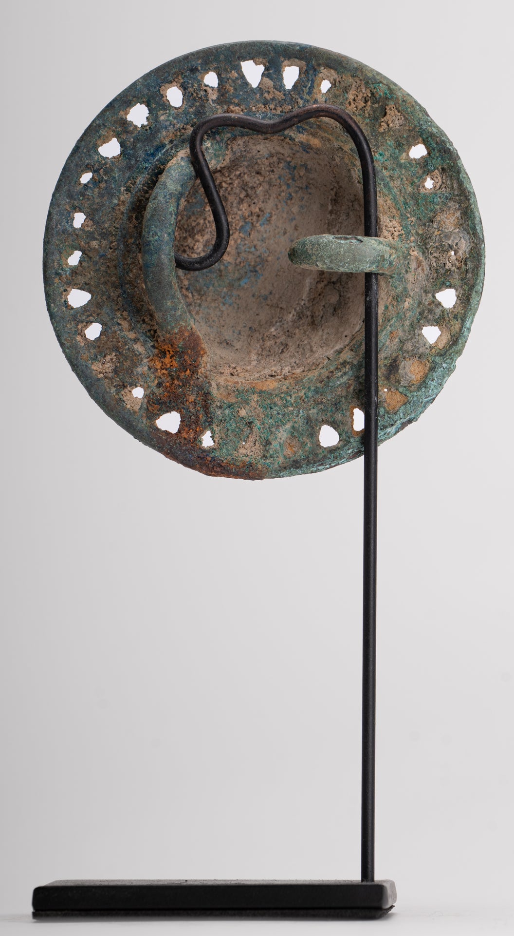 Antique Khmer Style Mounted Bronze Mandala Belt Buckle - 16cm/6"