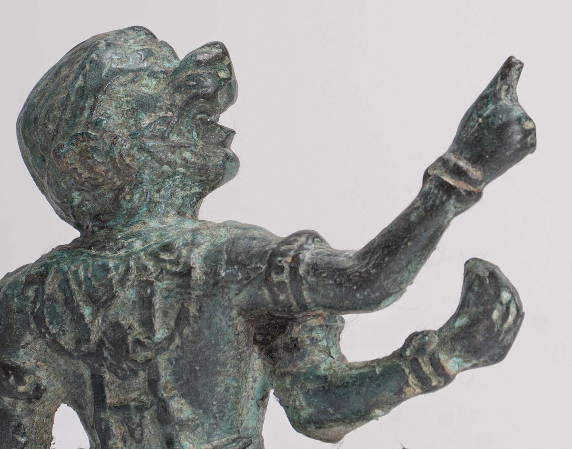 Antique Thai Style Hindu God Hanuman Statue - 12cm/5" Tall