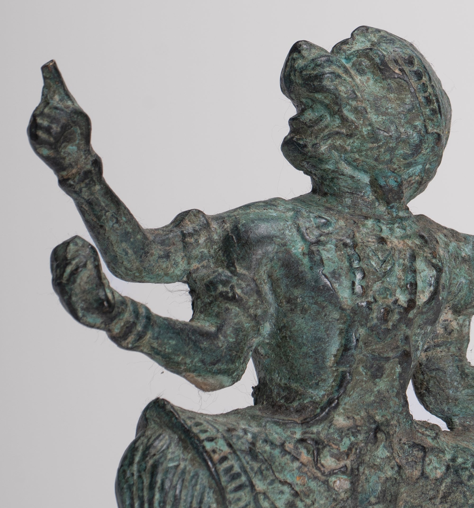 Antique Thai Style Hindu God Hanuman Statue - 12cm/5" Tall