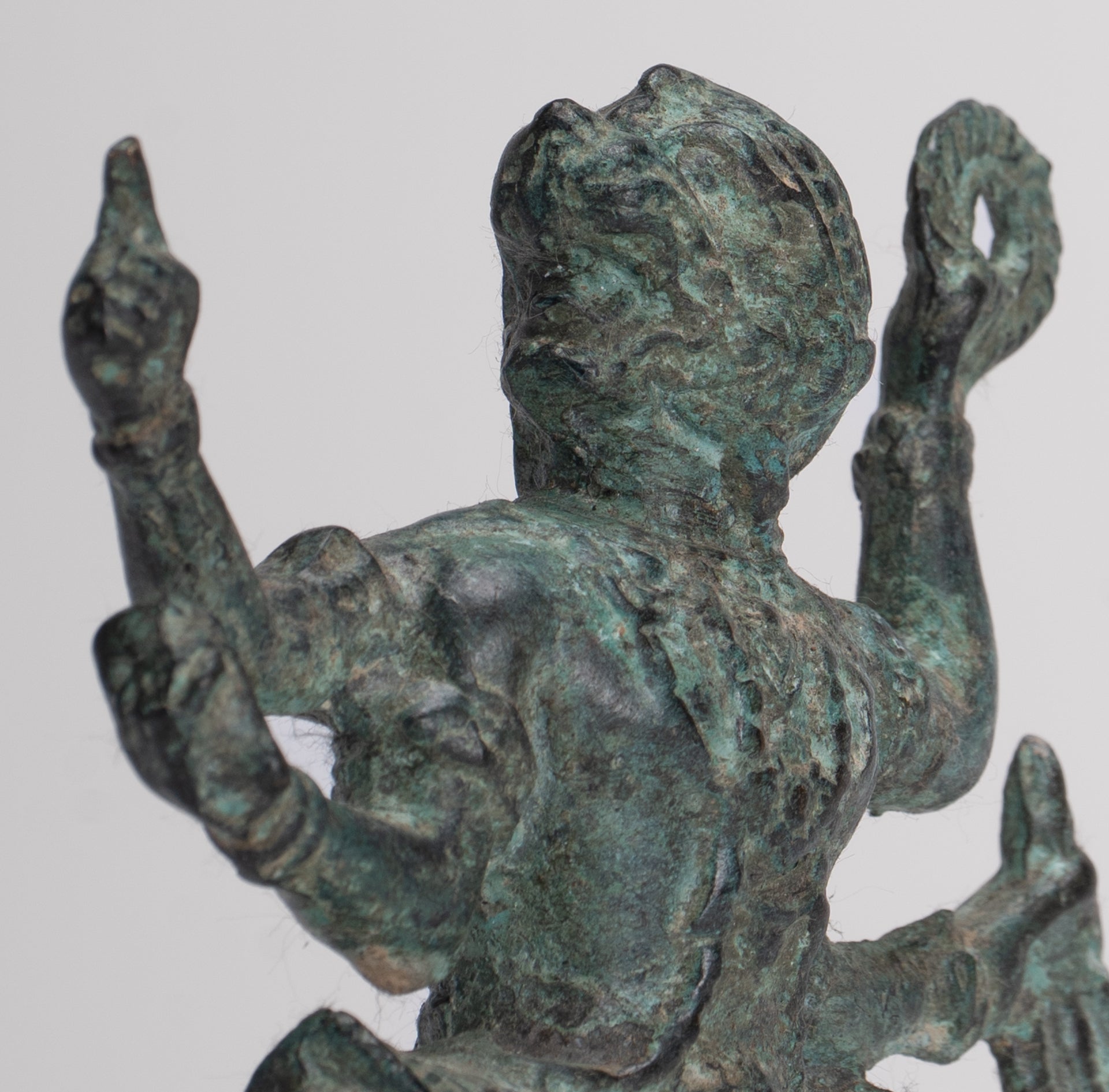 Antique Thai Style Hindu God Hanuman Statue - 12cm/5" Tall