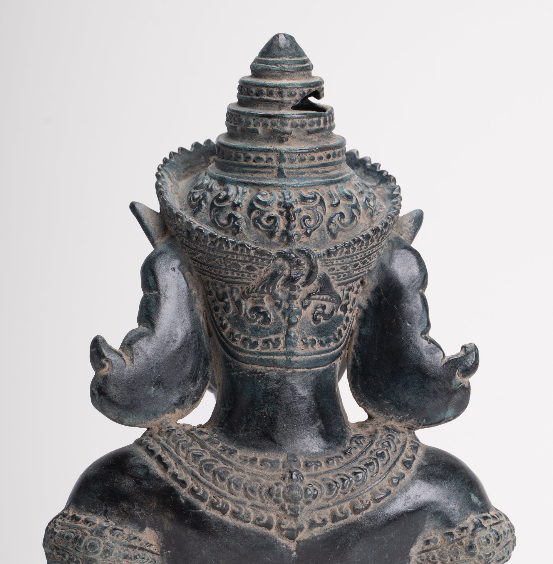 Kalkin Statue - Antique Khmer Style Bronze Hayagriva Kalkin Horse of Vishnu - 25cm/10"