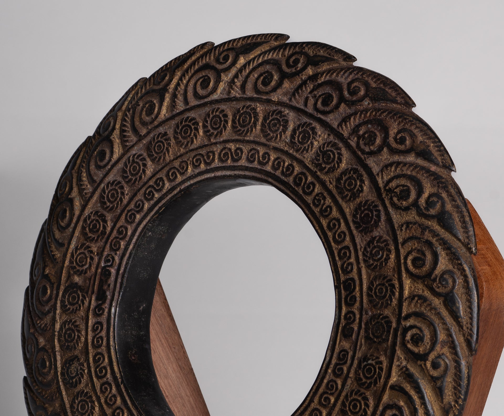 Antique Khmer Style Bronze Vishnu Discus or Chakra - 33cm/13"