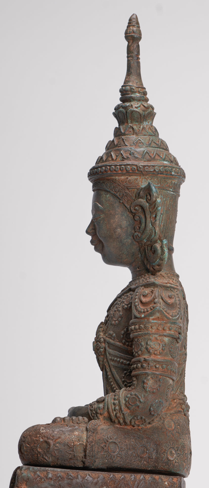 Buddha Statue - Seated Antique Laos Style Meditation Buddha Statue - 61cm/24"