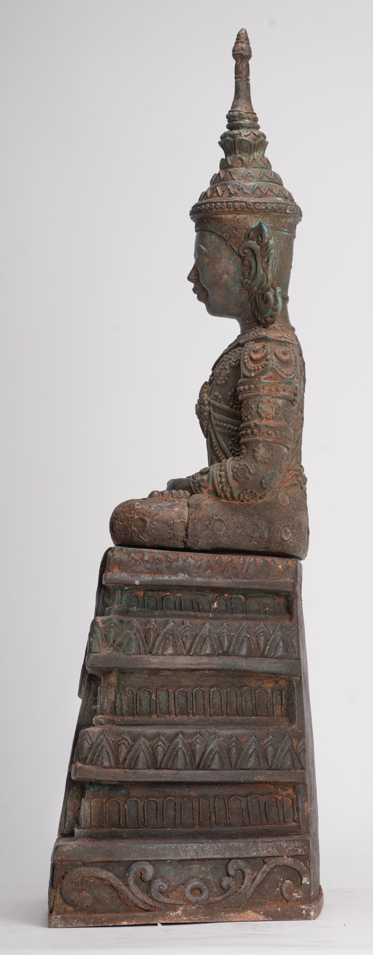 Buddha Statue - Seated Antique Laos Style Meditation Buddha Statue - 61cm/24"