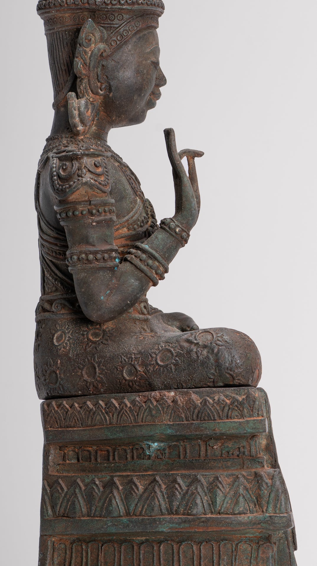 Buddha Statue - Seated Antique Laos Style Teaching Buddha Statue - 61cm/24"