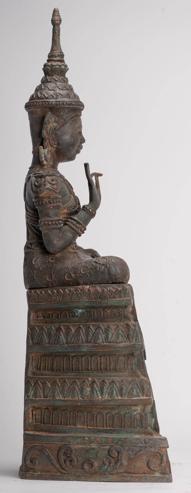 Buddha Statue - Seated Antique Laos Style Teaching Buddha Statue - 61cm/24"