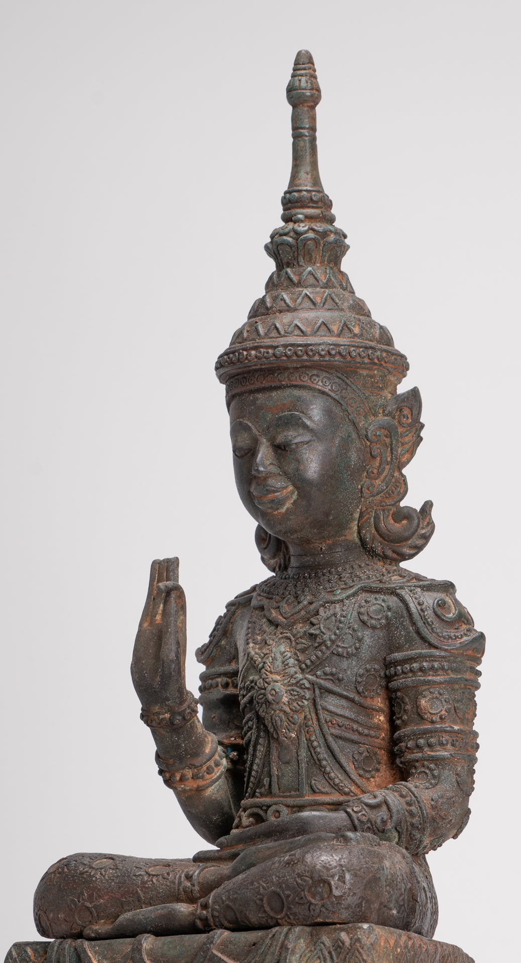 Buddha Statue - Seated Antique Laos Style Teaching Buddha Statue - 61cm/24"