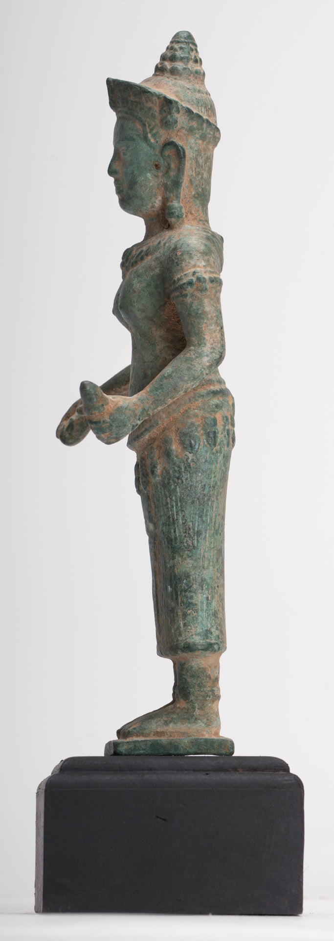 Lakshmi Statue - Antique Khmer Style Bayon Lakshmi Statue / Devi Consort of Vishnu - 27.5cm/11"