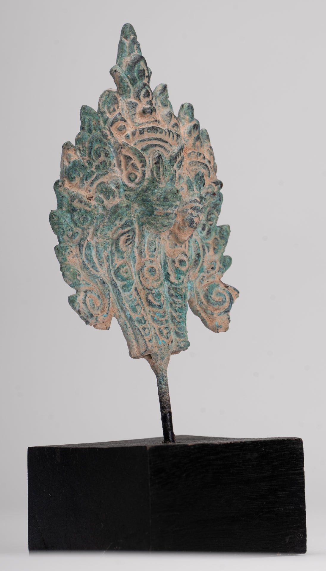 Naga Statue - Antique Khmer Style Bronze Protective Naga, Snake or Serpent Statue - 15.5cm/6"