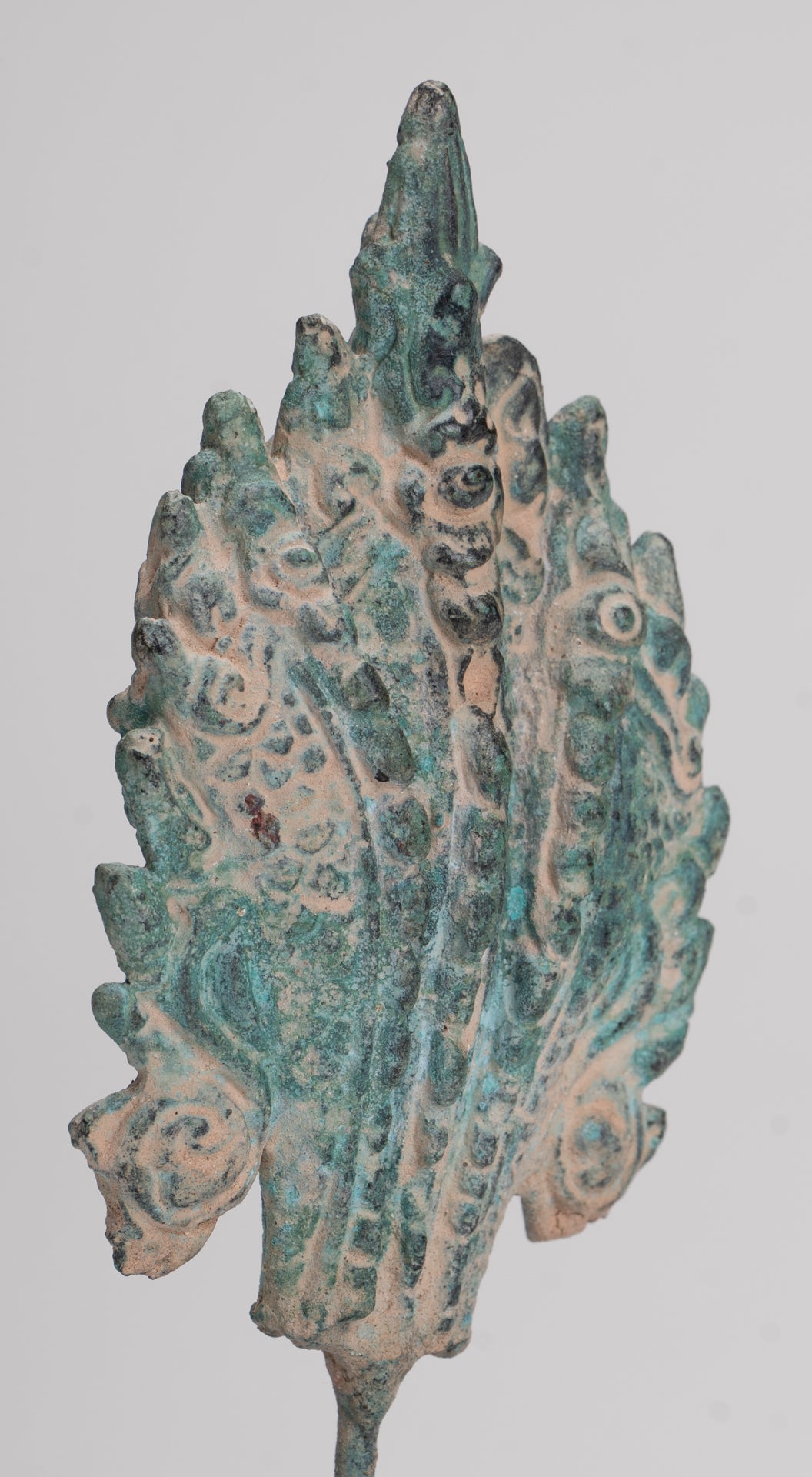 Statue de Naga - Statue de protection en bronze de style khmer antique Naga, serpent ou serpent - 15,5 cm/6"