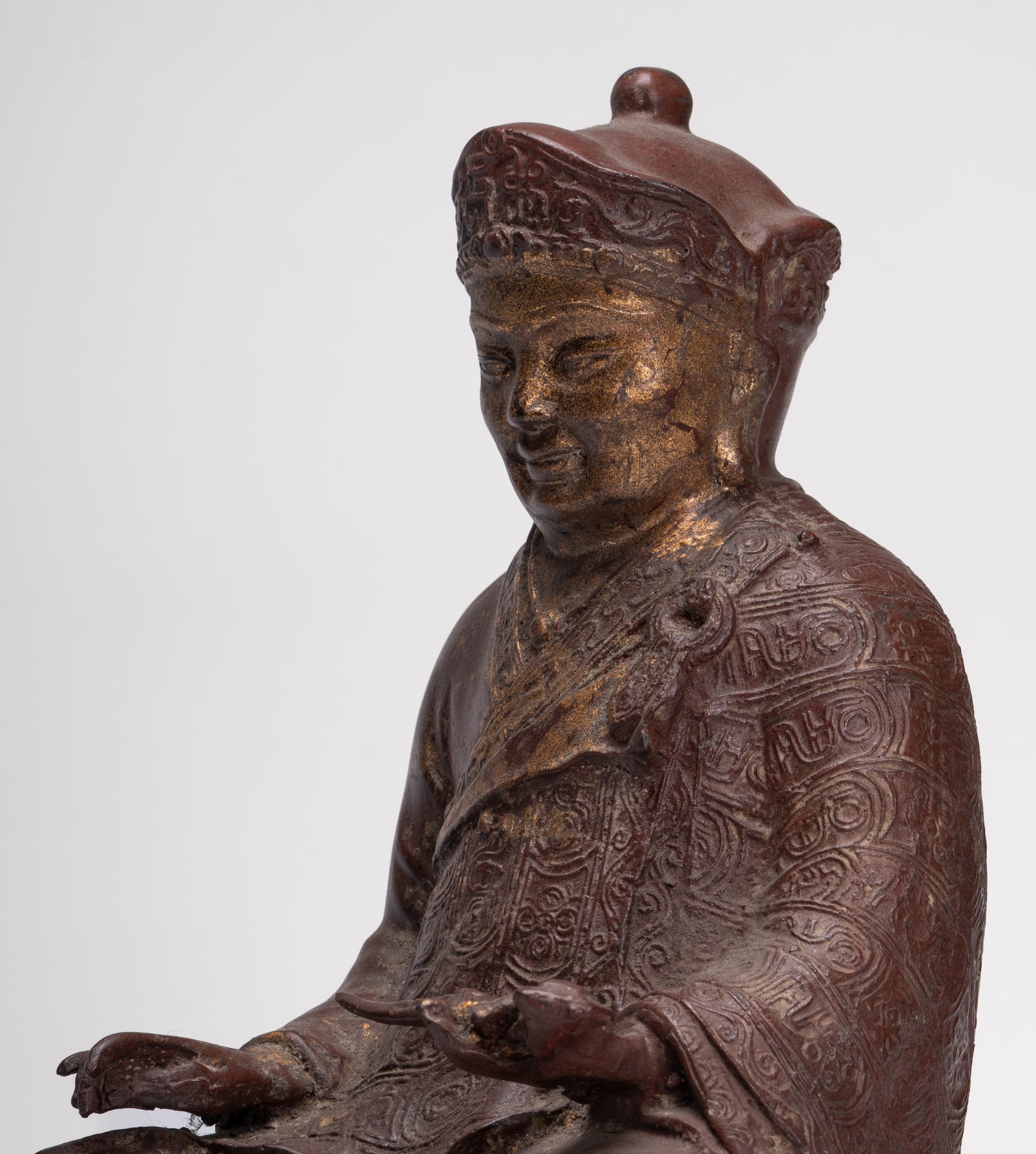 Monk Statue - Antique Chinese Style Tai Hong Gong Chinese Monk Statue - 34cm/14"