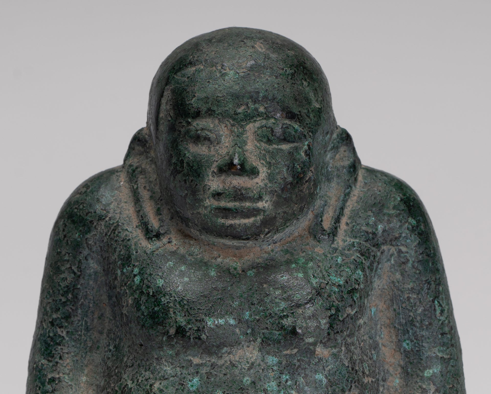 Seated Monk Statue - Antique Thai Style Bronze Phra Sangkachai Monk Statue - 11cm/4"