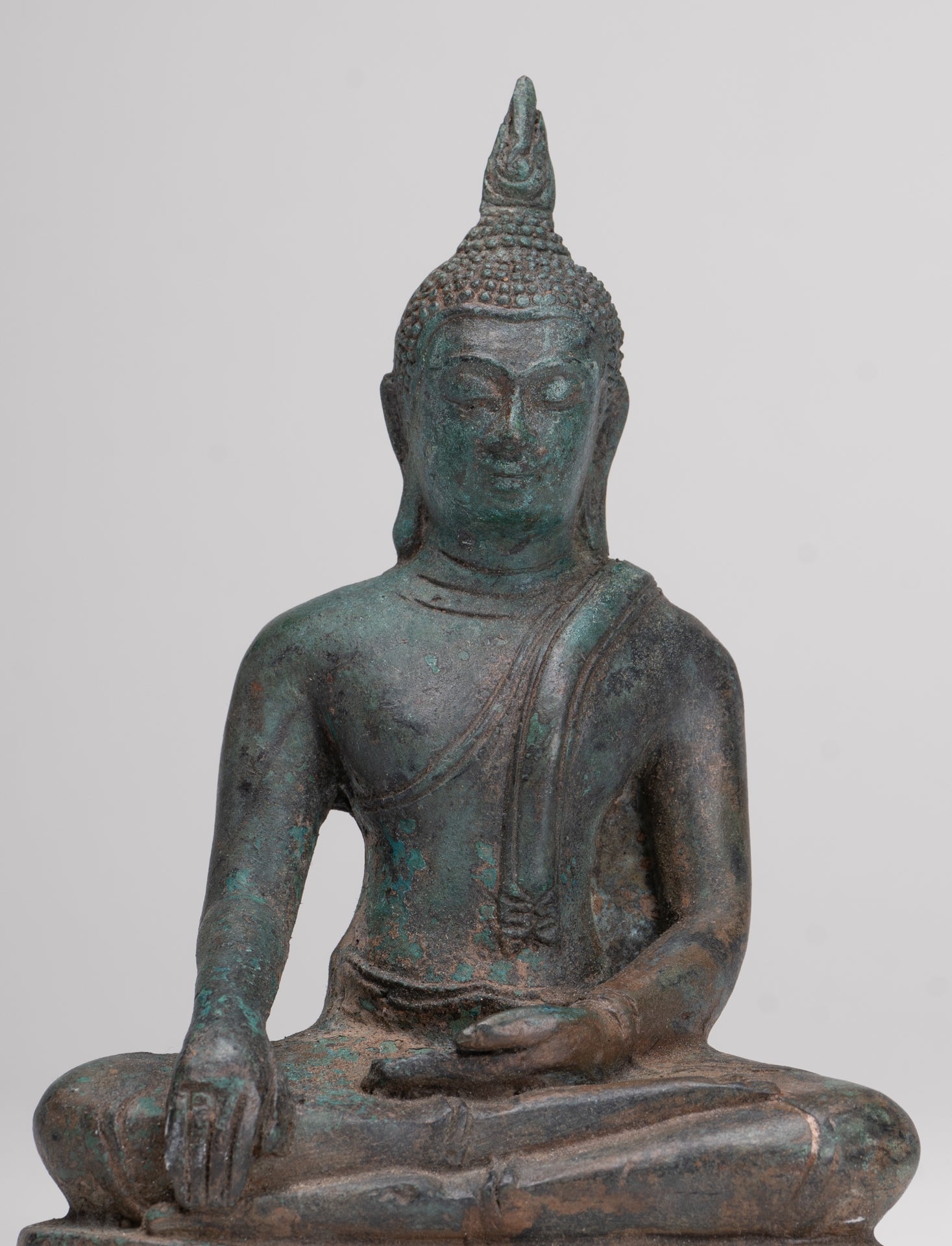 Buddha Statue - Antique Sukhothai Style Thai Enlightenment Buddha Statue - 16cm/6"
