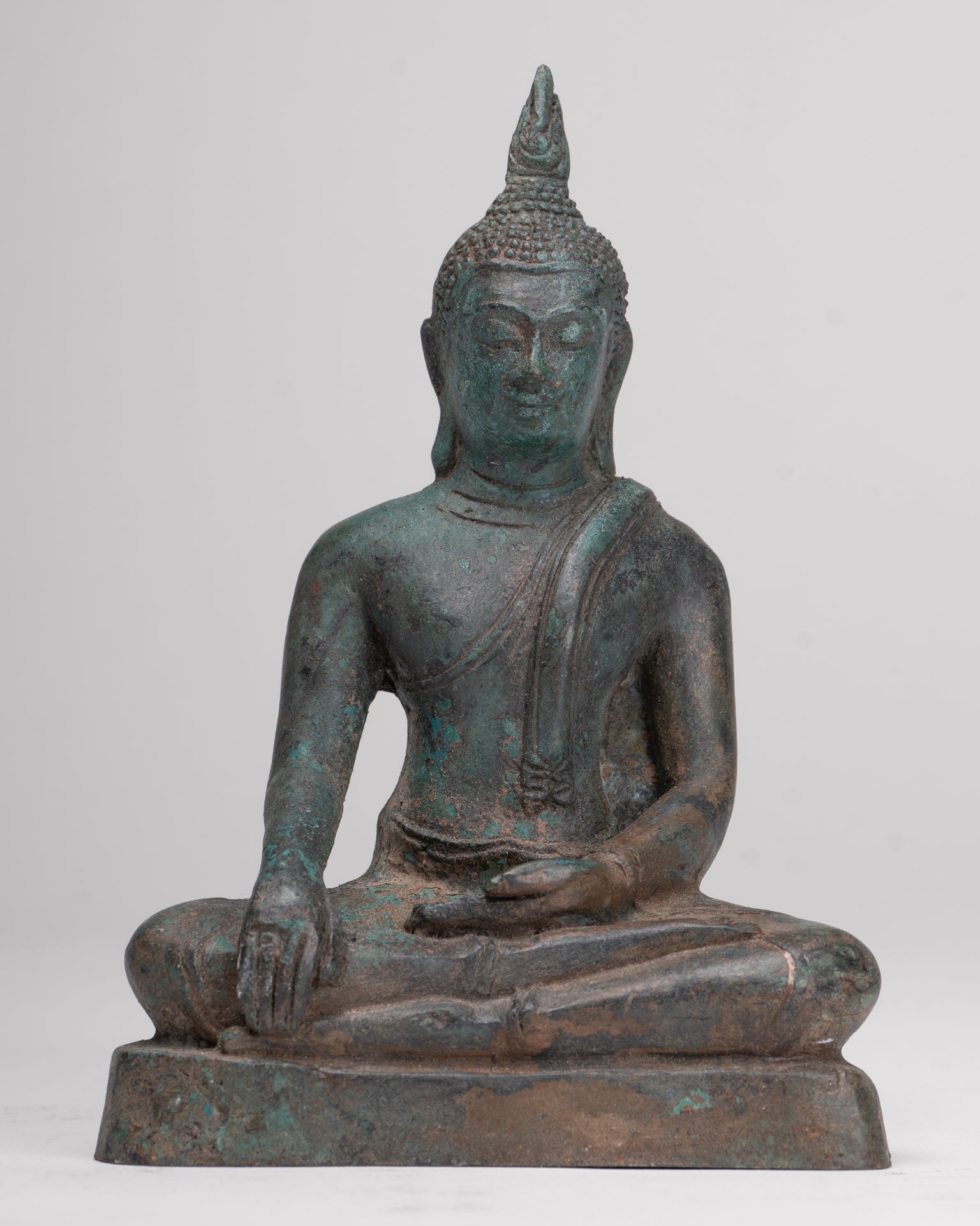Buddha Statue - Antique Sukhothai Style Thai Enlightenment Buddha Statue - 16cm/6"