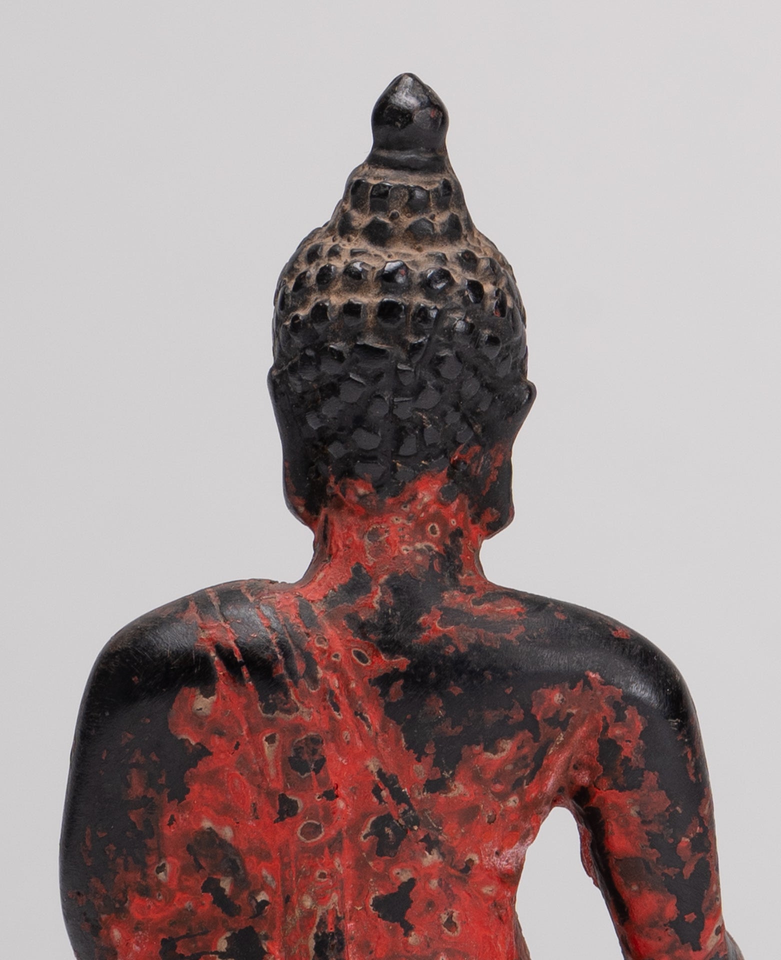 Buddha Statue - Antique Thai Style Bronze Chiang Saen Enlightenment Buddha Statue - 13cm/5"