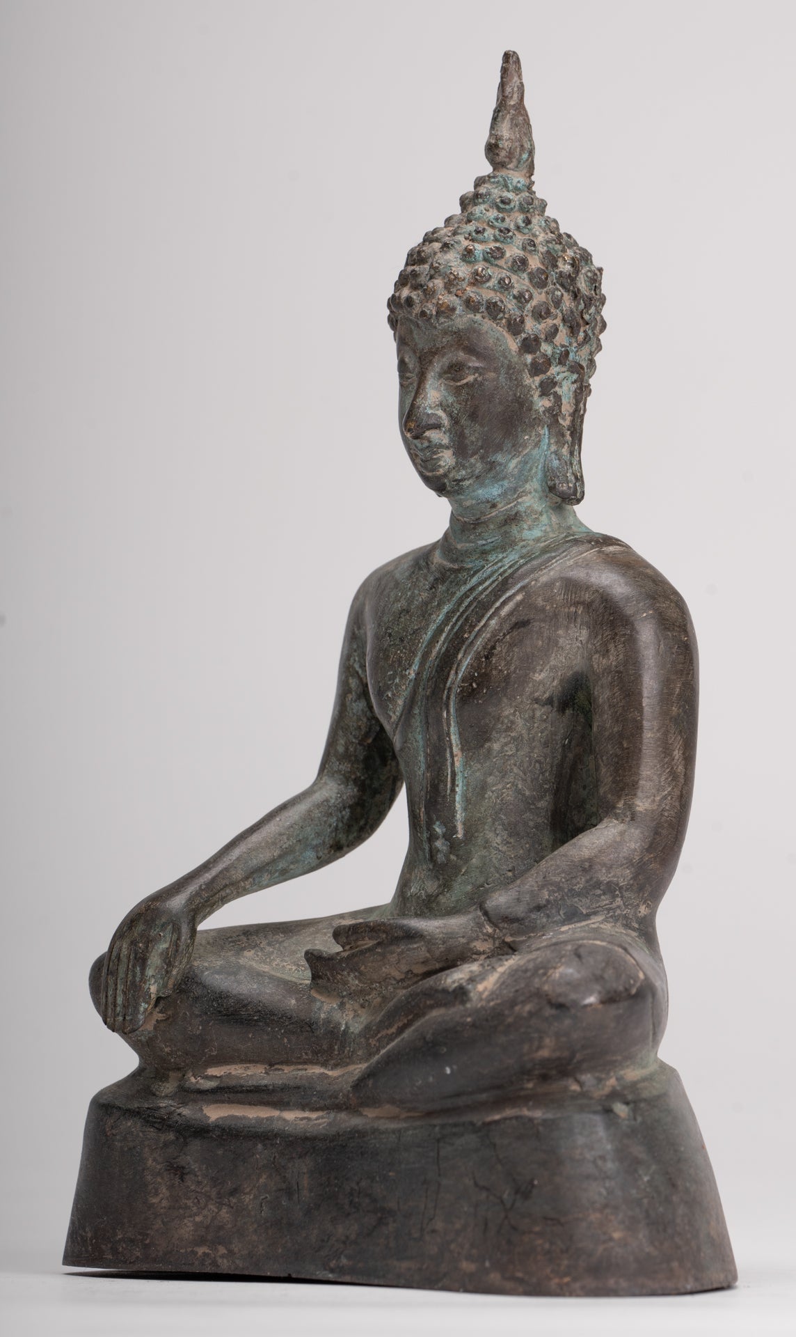 Buddha Statue - Antique Sukhothai Style Thai Enlightenment Buddha Statue - 19.5cm/8"
