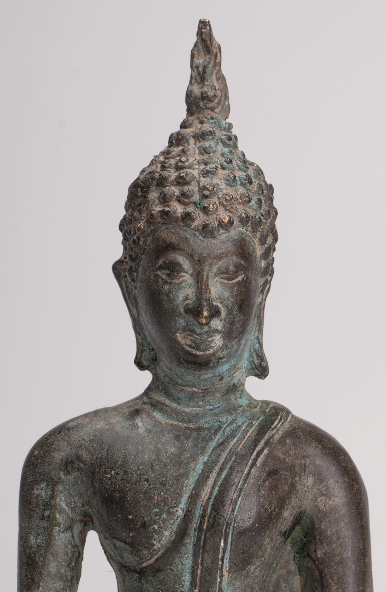 Buddha Statue - Antique Sukhothai Style Thai Enlightenment Buddha Statue - 19.5cm/8"