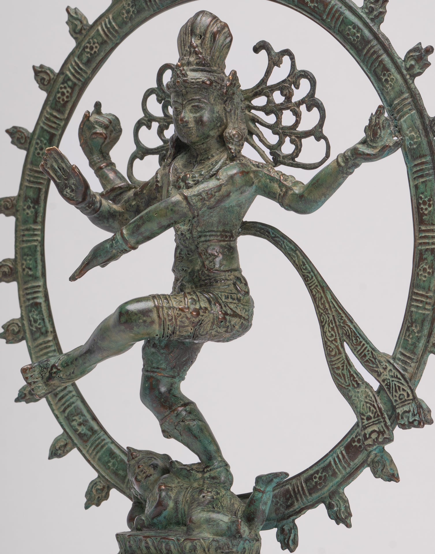 Antique Javanese Style Bronze Dancing Shiva statue as Lord Nataraja - 35cm(14") Tall