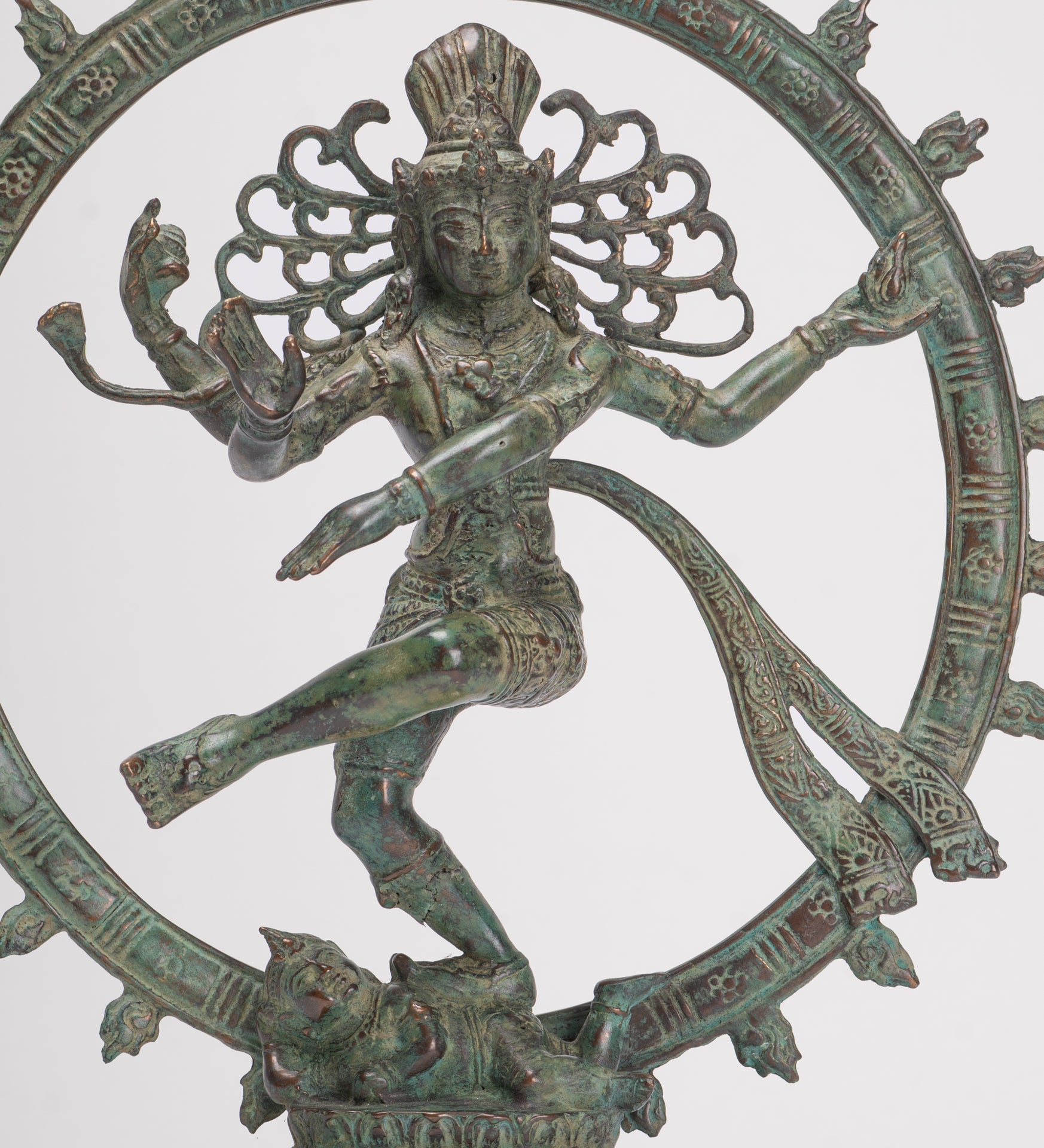 Antique Javanese Style Bronze Dancing Shiva statue as Lord Nataraja - 35cm(14") Tall