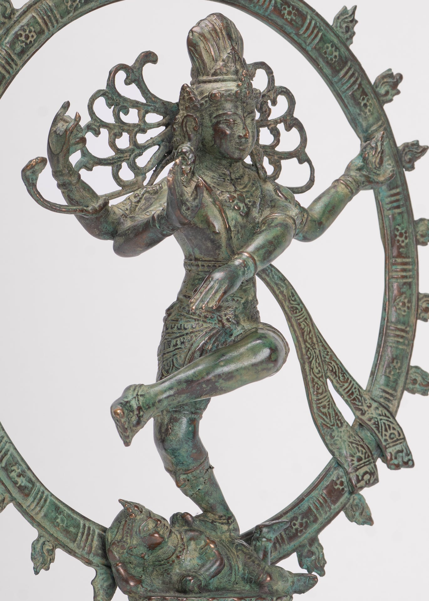 Antique Javanese Style Bronze Dancing Shiva statue as Lord Nataraja - 35cm(14") Tall
