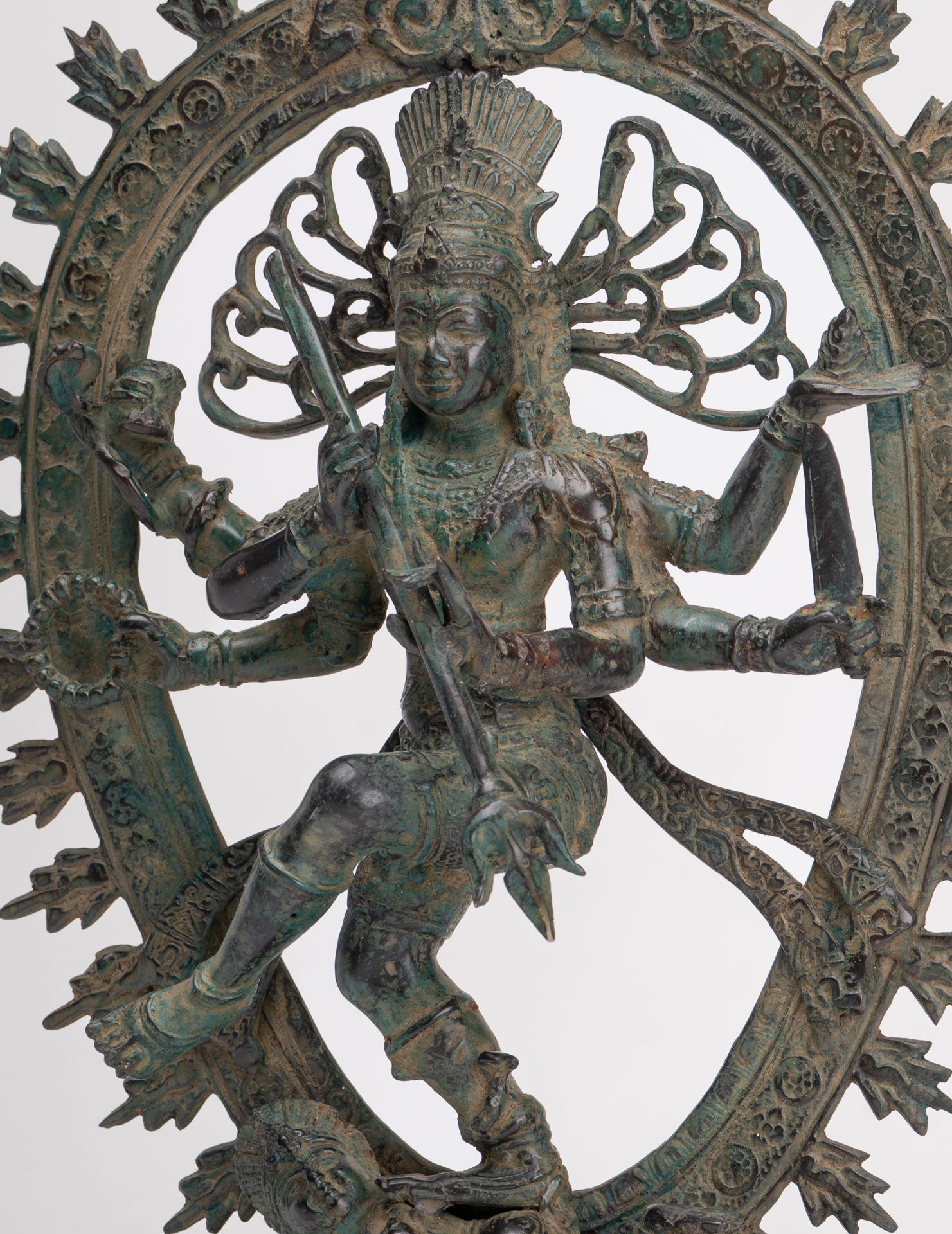 Antique Javanese Style Bronze Dancing Shiva statue as Lord Nataraja - 34.5cm(14") Tall