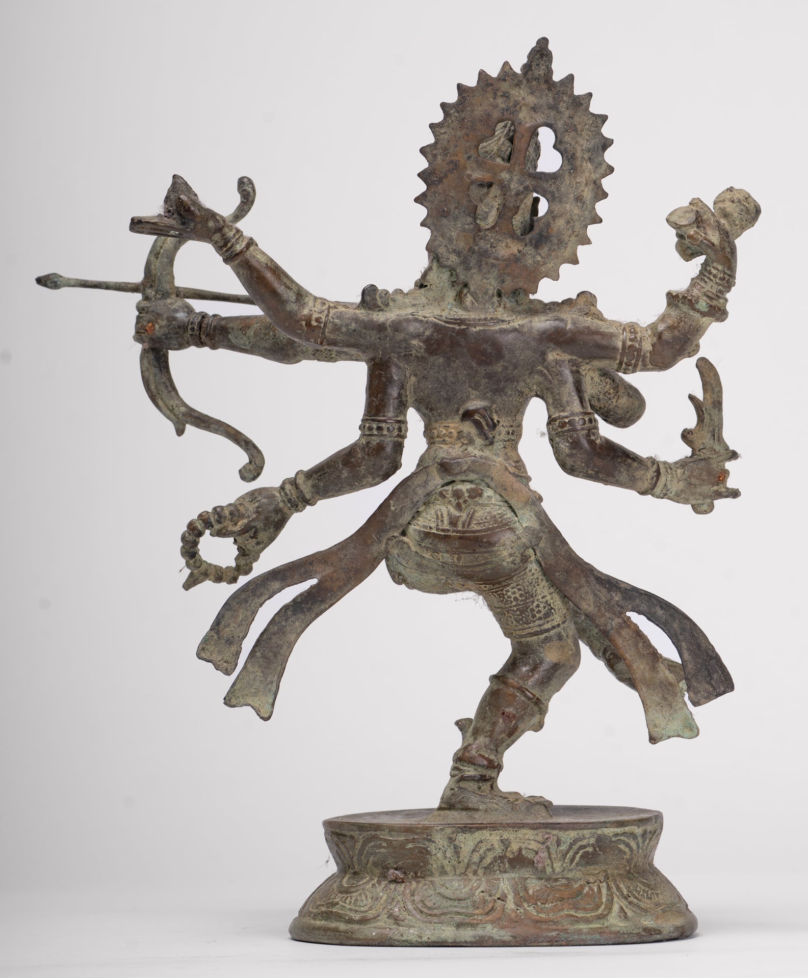 Rama Statue - Antique Majapahit Style Bronze Javanese Rama - Avatar of Vishnu - 24cm/10"