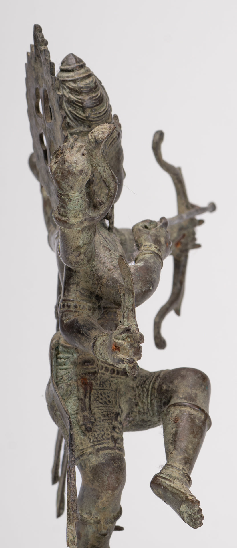 Rama Statue - Antique Majapahit Style Bronze Javanese Rama - Avatar of Vishnu - 24cm/10"